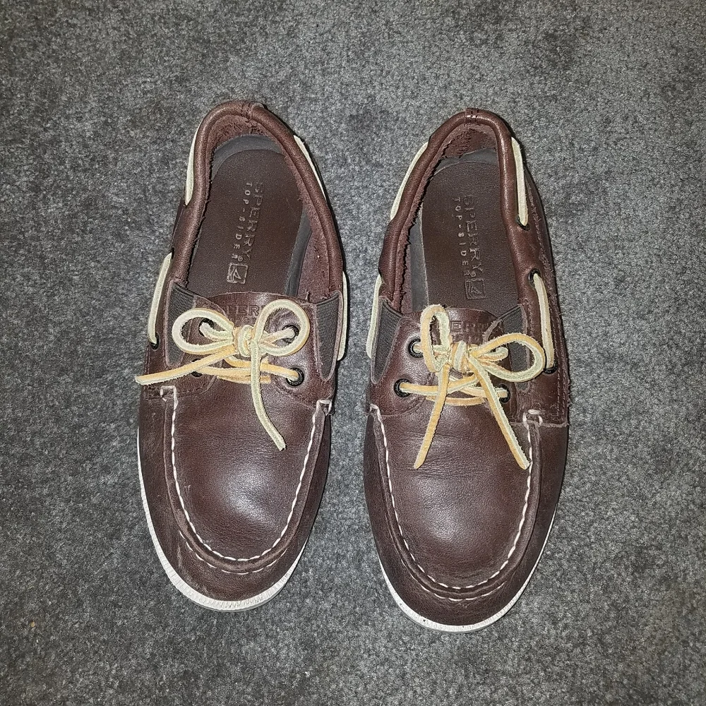 Sperry Boys Top Sider Shoes 1M. - Picture 3 of 8